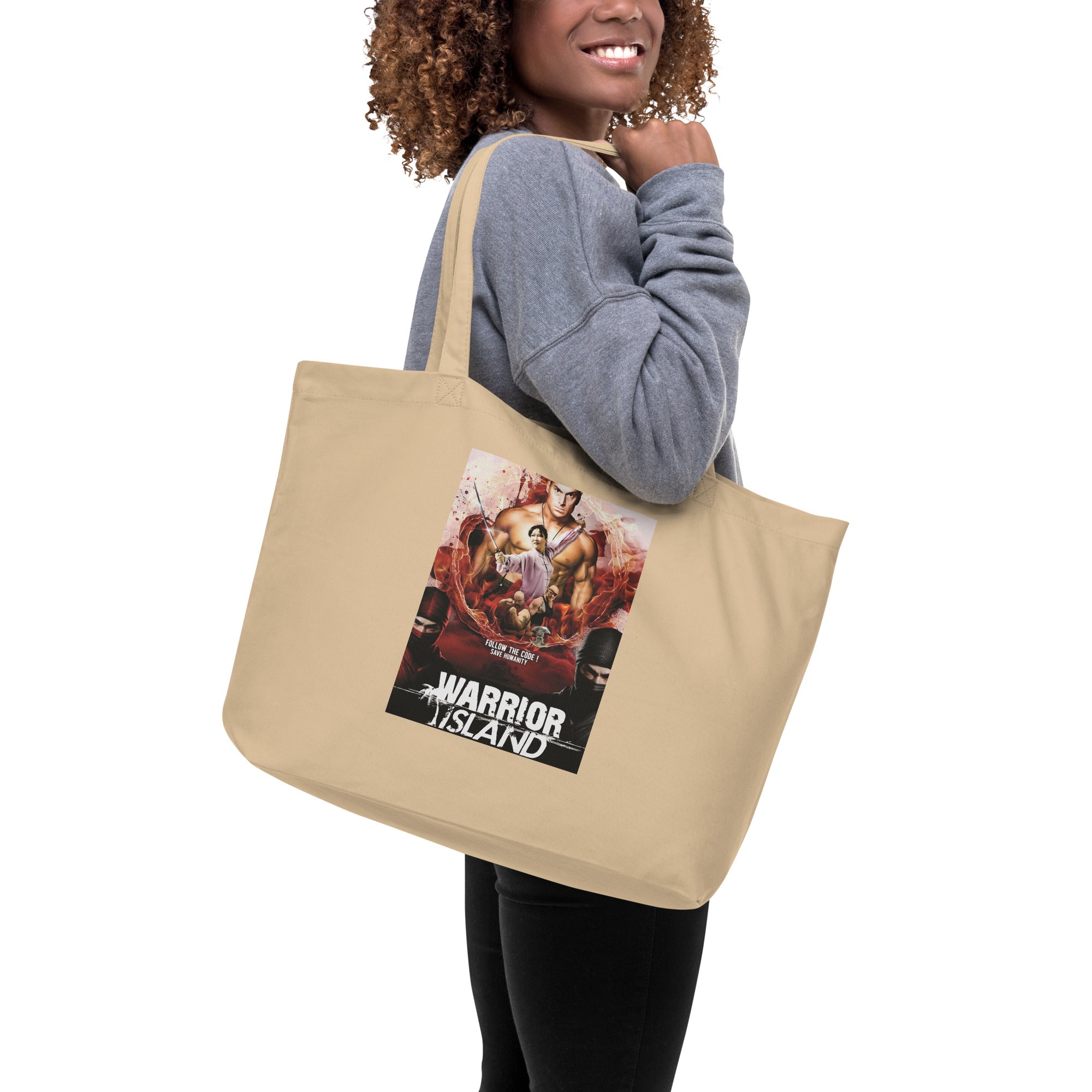 Warrior Island Premiere Tote Large organic tote bag