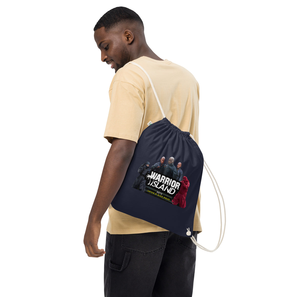 Soto Captain of the Black Ninjas Organic cotton drawstring bag