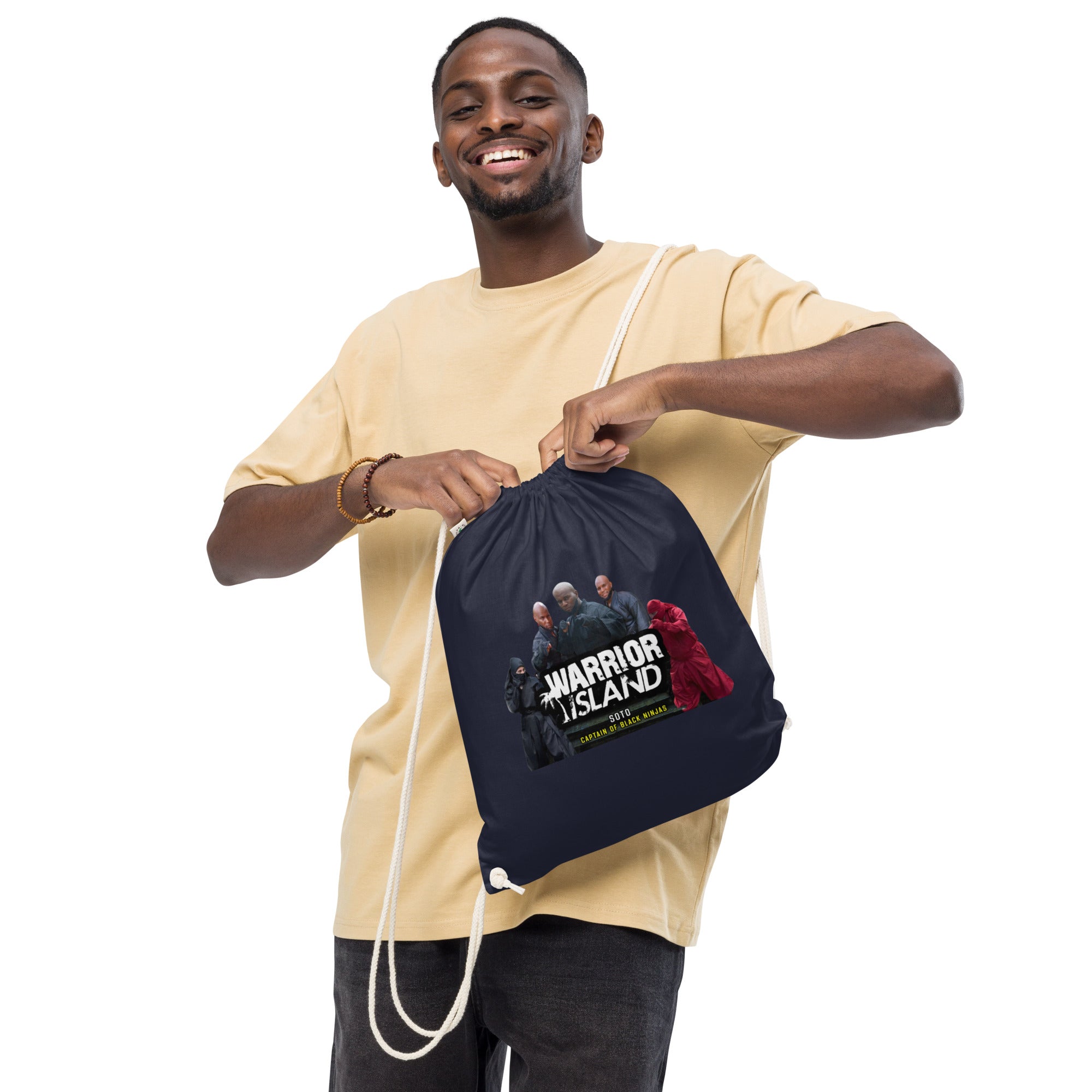 Soto Captain of the Black Ninjas Organic cotton drawstring bag