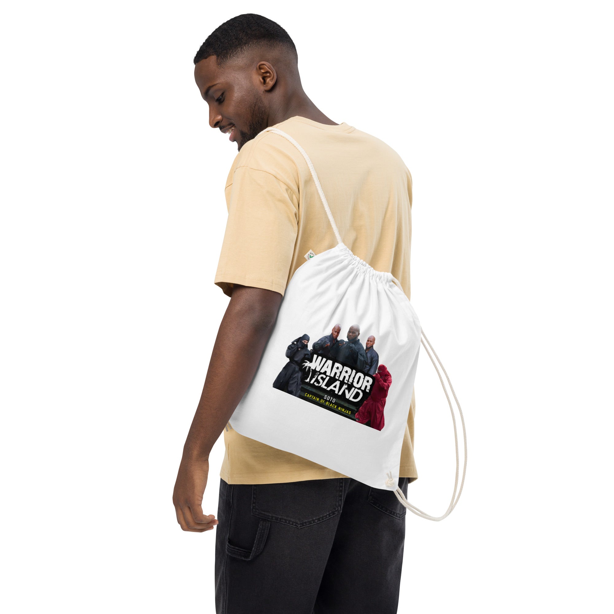 Soto Captain of the Black Ninjas Organic cotton drawstring bag