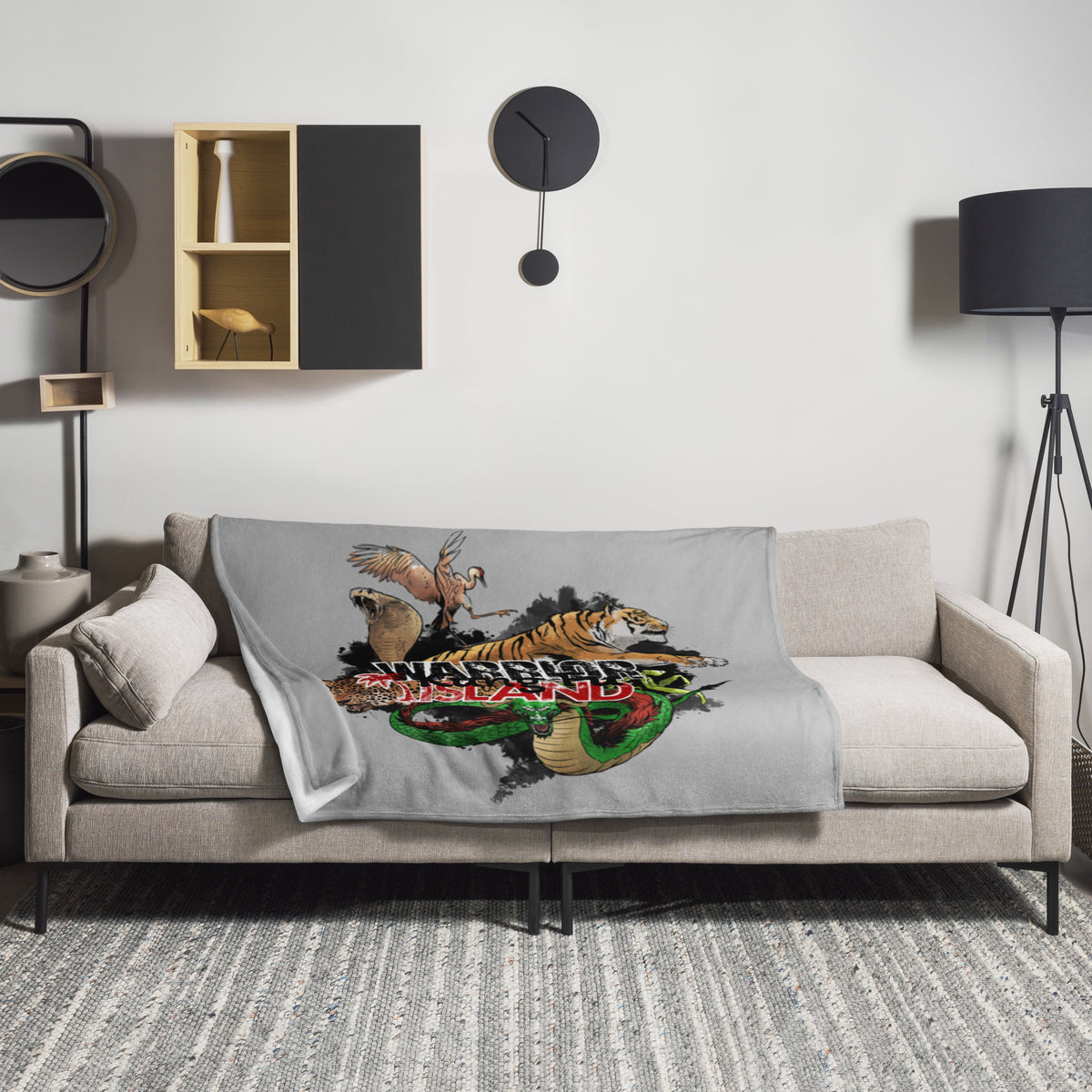 Warrior Island Kung Fu Throw Blanket