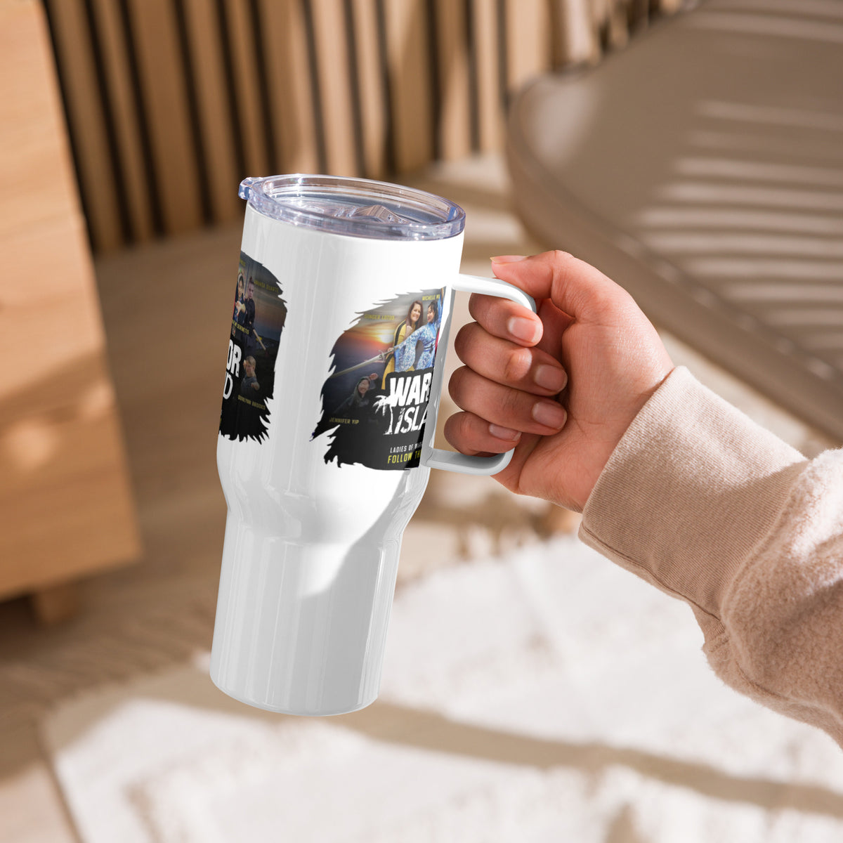 Ladies of Warrior Island Travel mug with a handle