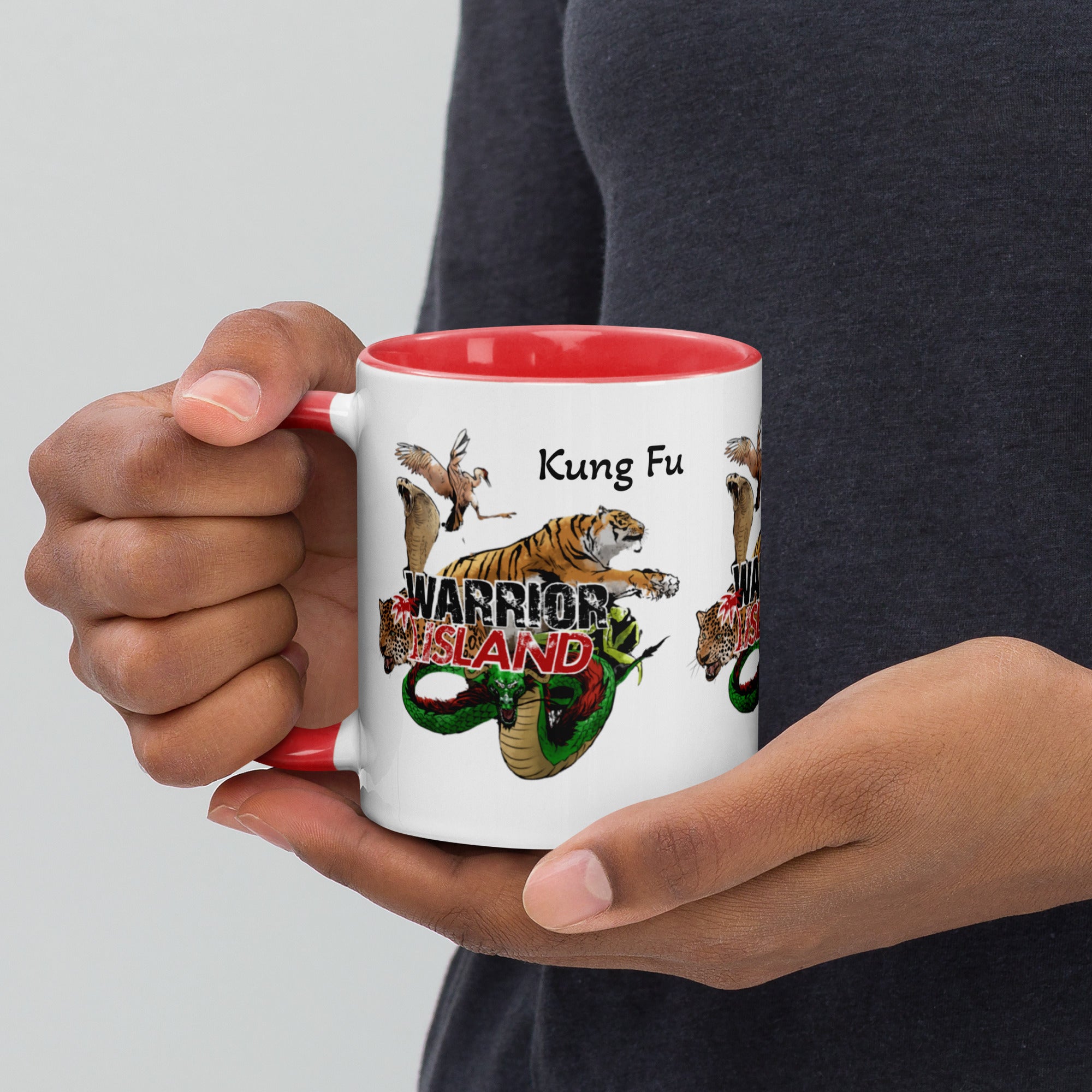 Warrior Island Kung Fu Coffee Mug with Color Inside