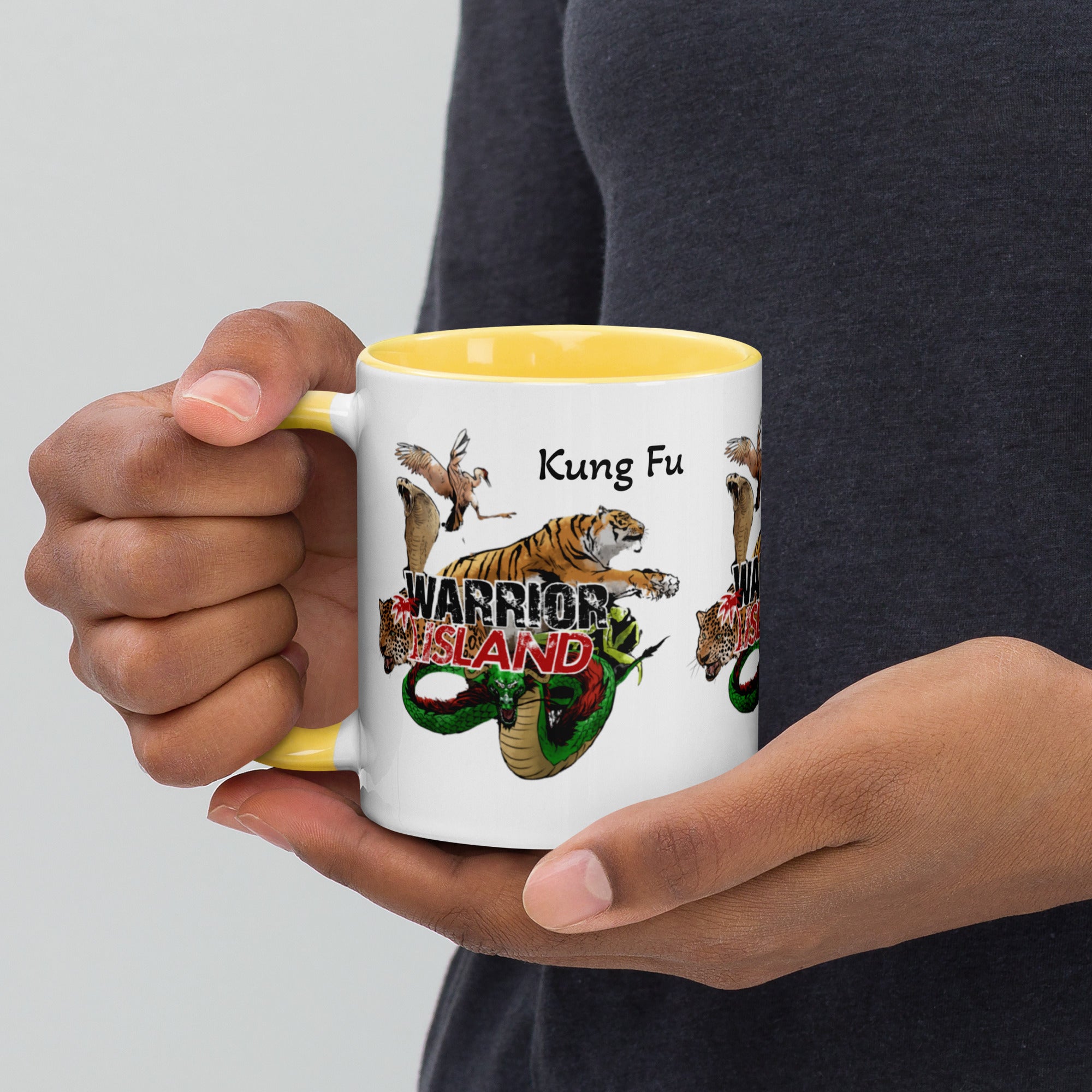 Warrior Island Kung Fu Coffee Mug with Color Inside