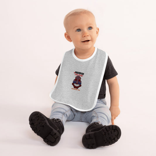 Warrior Island Courage Embroidered Baby Bib