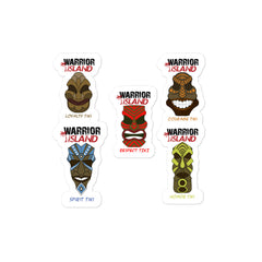 Warrior Island Tiki Stickers