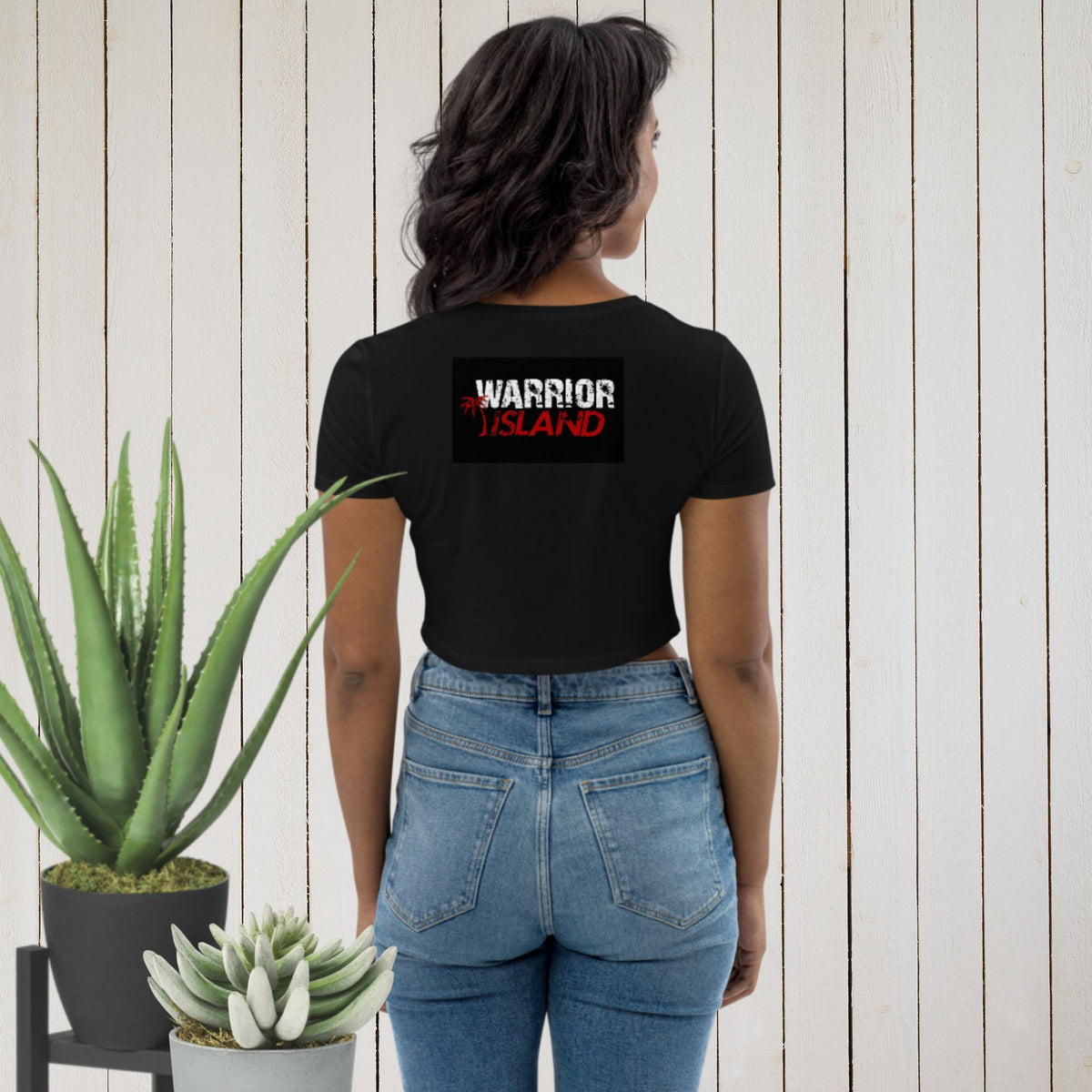 Warrior Island Ladies Organic Crop Top