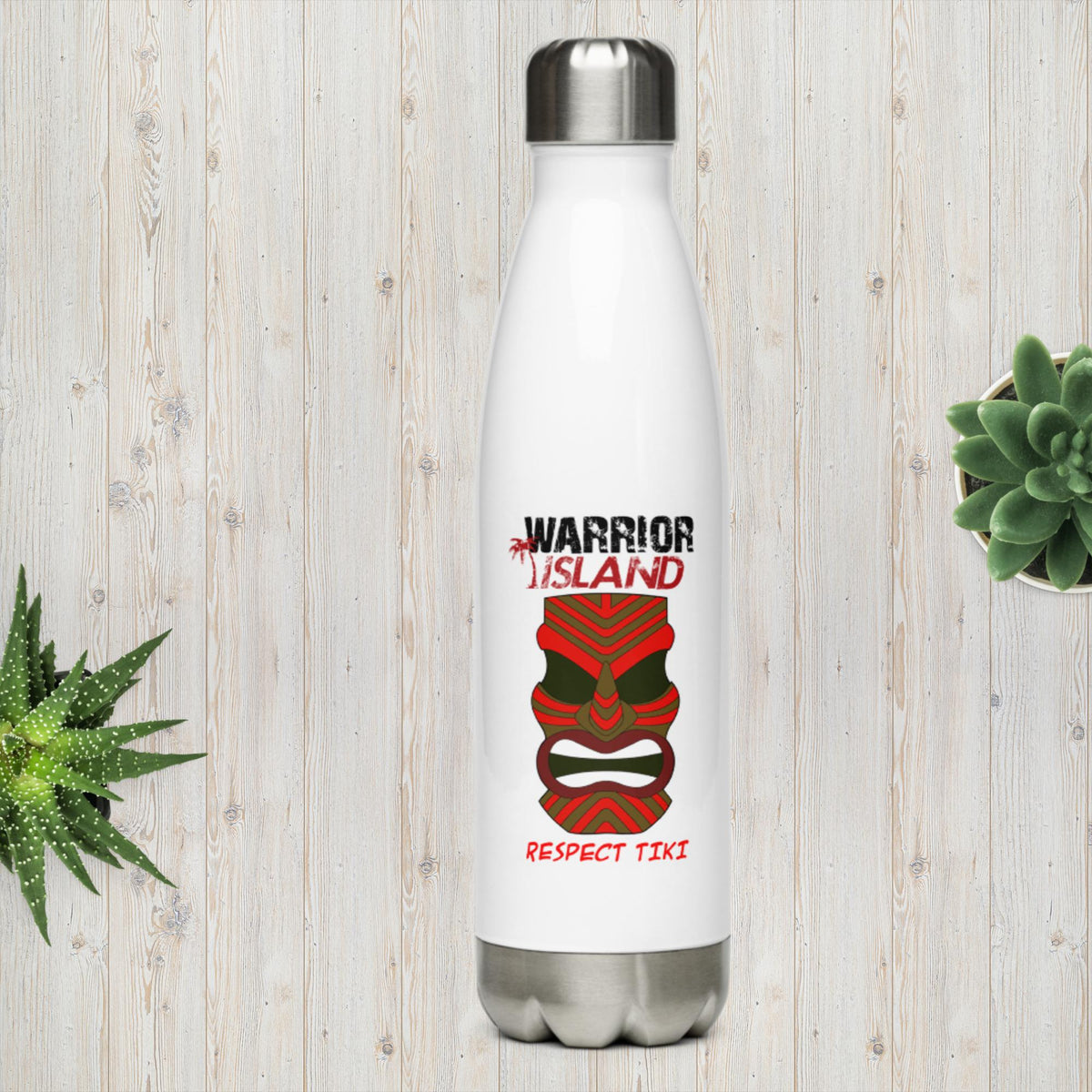 Respect Tiki Stainless Steel Water Bottle