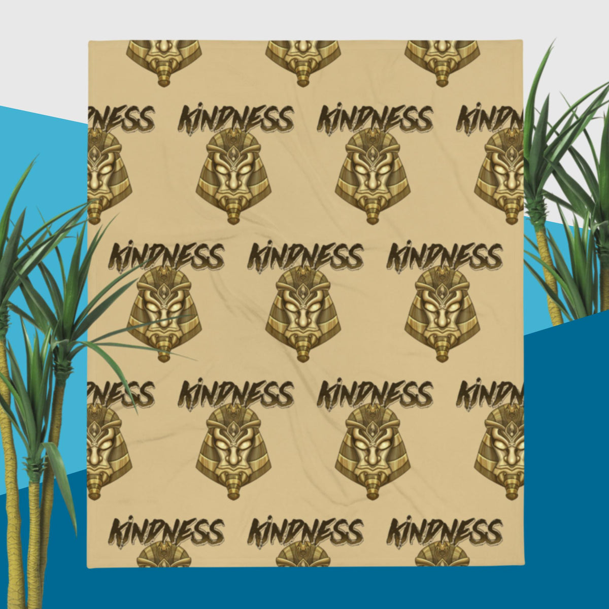 Kindness Tiki Throw Blanket