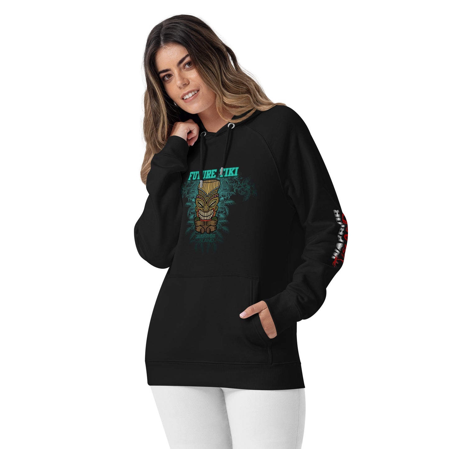 Future Tiki Unisex eco raglan hoodie