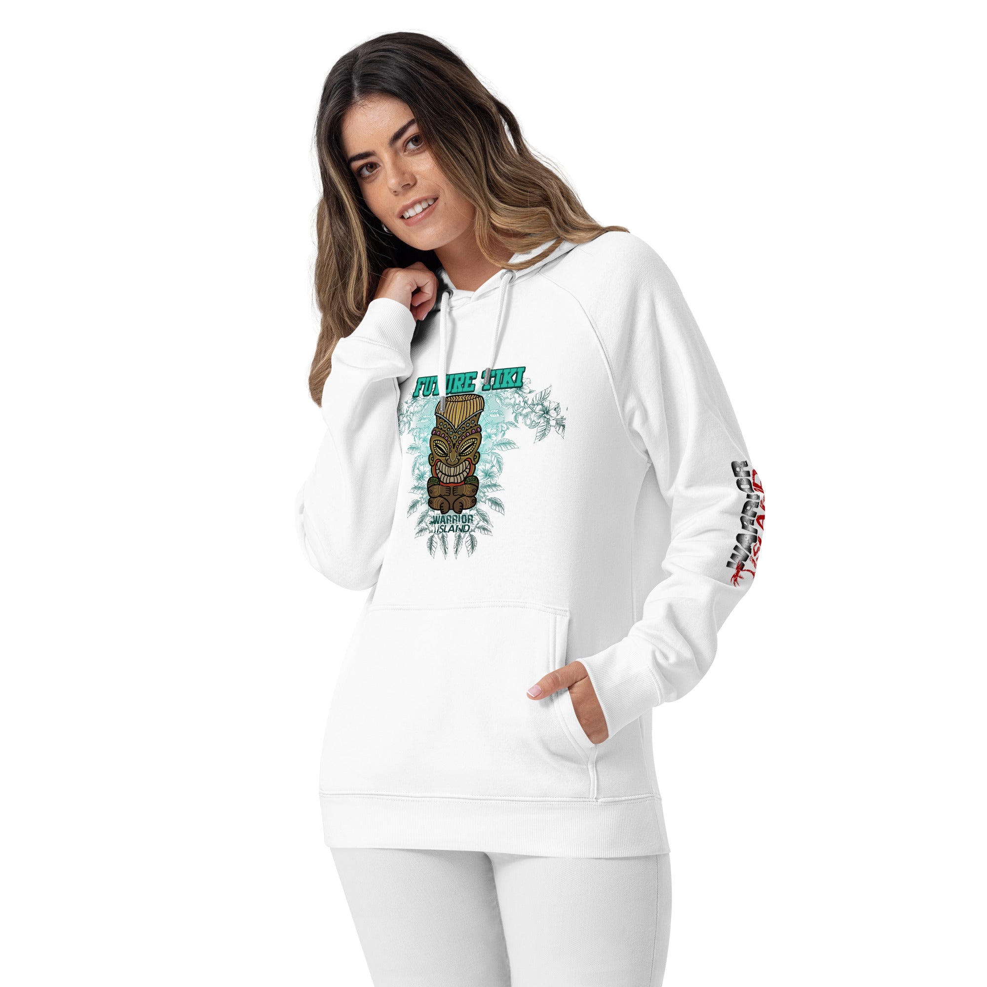 Future Tiki Unisex eco raglan hoodie