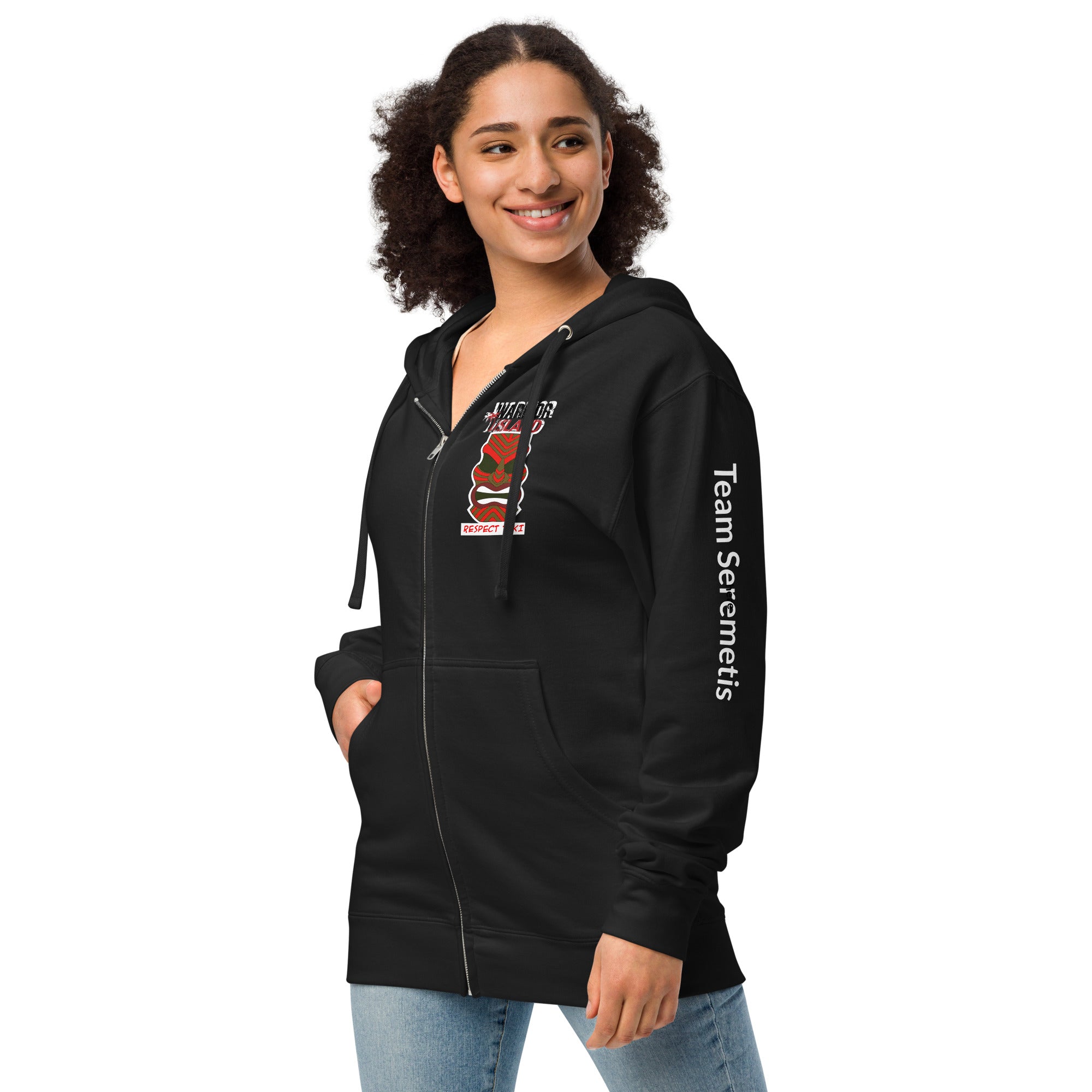 SEREMETIS fleece zip up hoodie