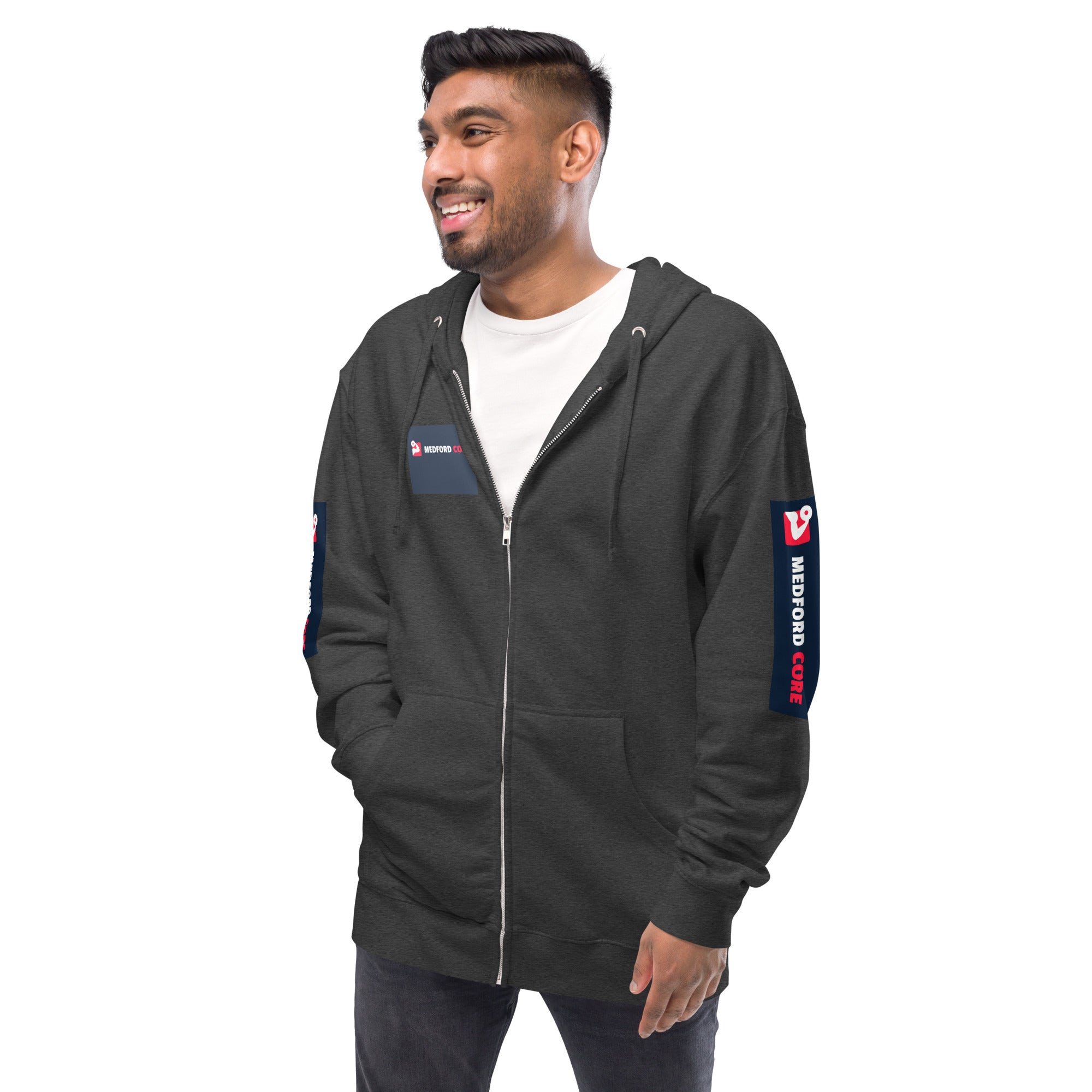 Medford Core Unisex fleece zip up hoodie